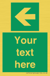 Custom Arrow Left Sign